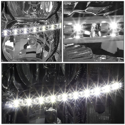 07-14 Chevrolet Silverado LED Reflector Headlights Chrome Housing