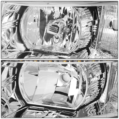 07-14 Chevrolet Silverado LED Reflector Headlights Chrome Housing