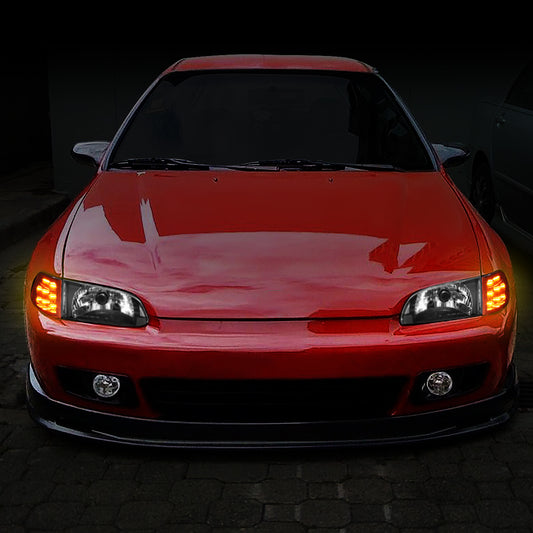 92-95 HONDA CIVIC 2/3DR BLACK HOUSING HEADLIGHT CORNER LAMP