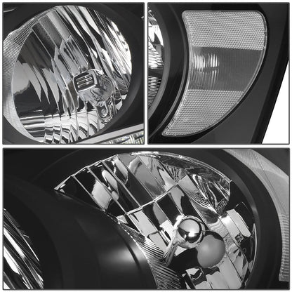 06-09 Dodge Ram LED DRL Headlights Black Housing Clear Corner