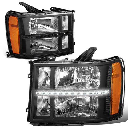 07-13 GMC Sierra 1500 / 07-14 Sierra 2500 3500 LED DRL Headlights