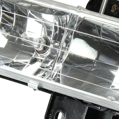 94-98 Chevrolet C10 8PC Chrome Housing Clear Corner Headlights