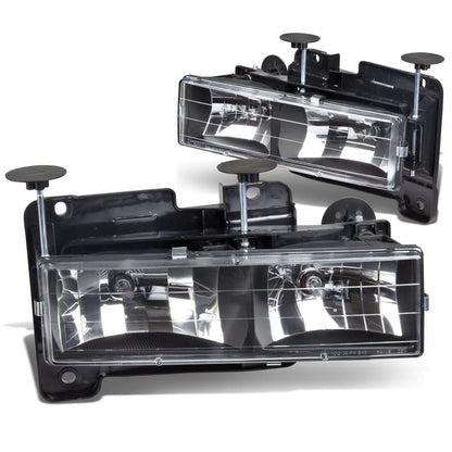 88-98 Chevrolet C10 Black Housing Headlights 2PC 9005/9006