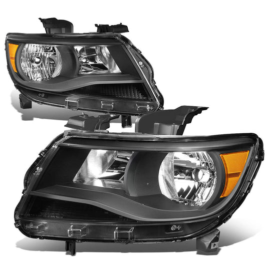 2015-2017 Chevrolet Colorado Black Housing Headlights w/ Amber Corner