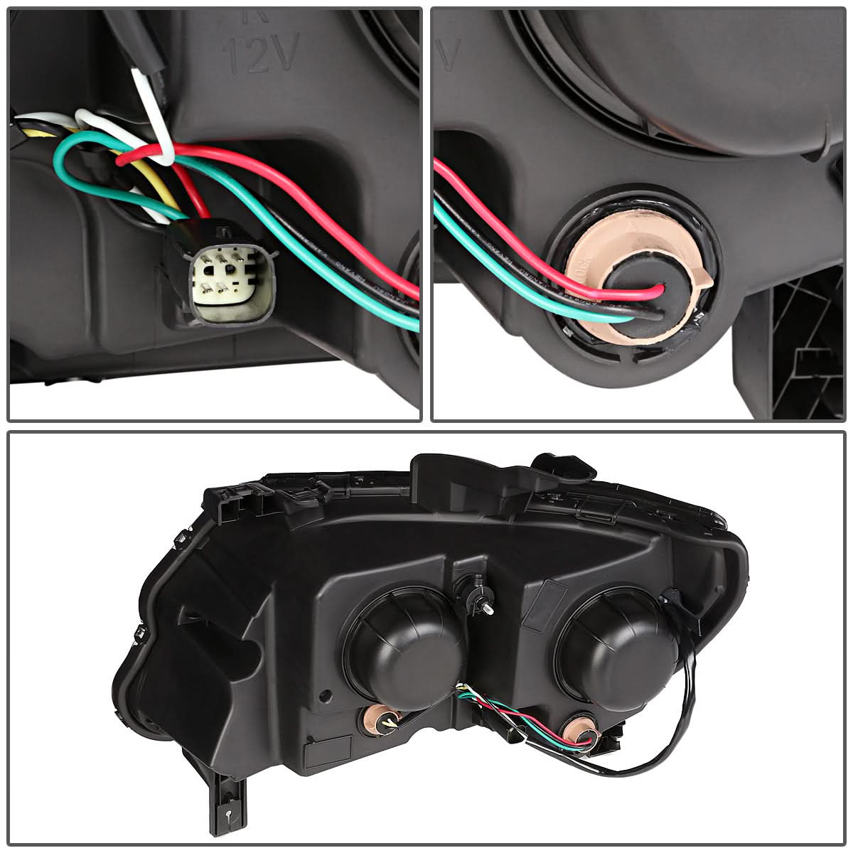 2015-2017 Chevrolet Colorado Black Housing Clear Corner Headlights