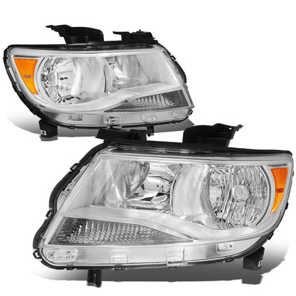 15-17 Chevrolet Colorado Chrome Housing Headlights with Amber Corner