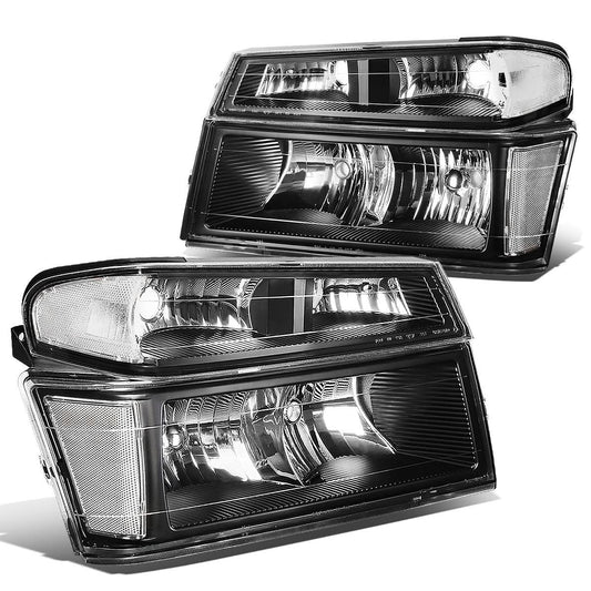 04-12 Chevrolet Colorado & GMC Canyon Black Housing Headlights 4PC Kit