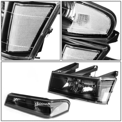 04-12 Chevrolet Colorado & GMC Canyon Black Housing Headlights 4PC Kit