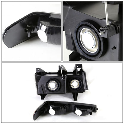 04-12 Chevrolet Colorado & GMC Canyon Black Housing Headlights 4PC Kit