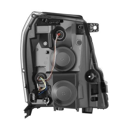 07-14 Cadillac Escalade Black Housing Clear Corner Headlights