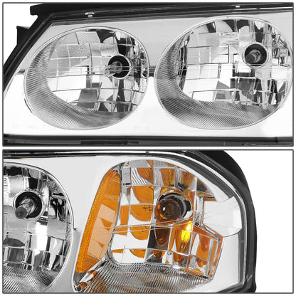 2000-2005 Chevrolet Impala Chrome Housing Headlights w/ Amber Corner