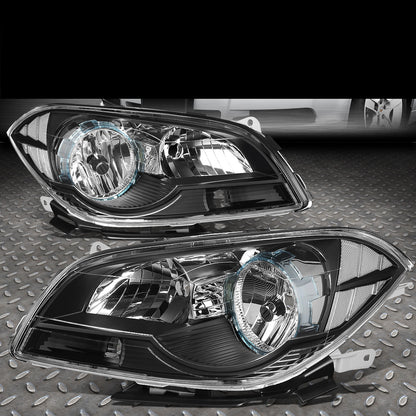 08-12 CHEVY MALIBU BLACK HOUSING CLEAR CORNER HEADLIGHTS HEADLAMPS ASSEMBLY