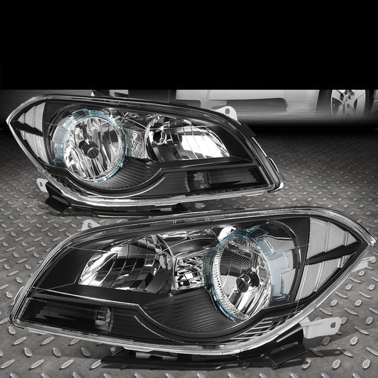 08-12 CHEVY MALIBU BLACK HOUSING CLEAR CORNER HEADLIGHTS HEADLAMPS ASSEMBLY