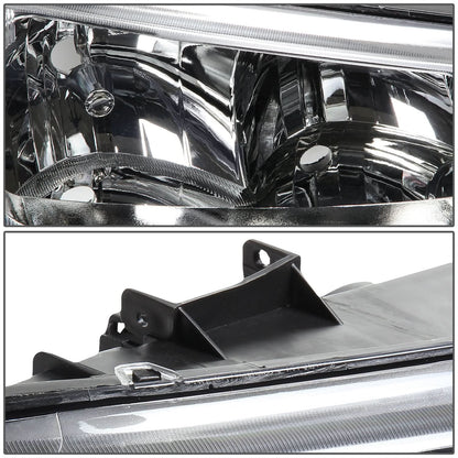 03-06 Chevy Silverado Avalanche Chrome Headlights w/ Amber Corner