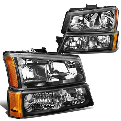 03-06 Chevrolet Silverado/Avalanche Black Housing Headlights 4PC Set