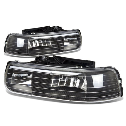 99-06 Chevrolet Silverado Suburban Tahoe Black Housing Headlights