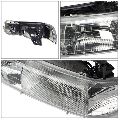 99-06 Chevrolet Silverado Suburban Tahoe Chrome Headlights 2PC