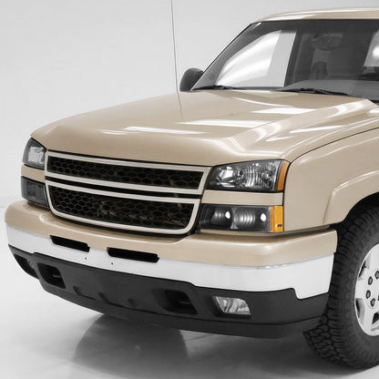 03-06 Chevy Silverado Avalanche Headlight Bumper Signal Lamps Black/Amber