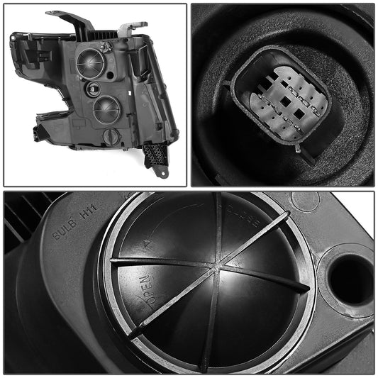 15-20 CHEVY TAHOE SUBURBAN BLACK/CLEAR CORNER LED DRL PROJECTOR HEADLIGHT