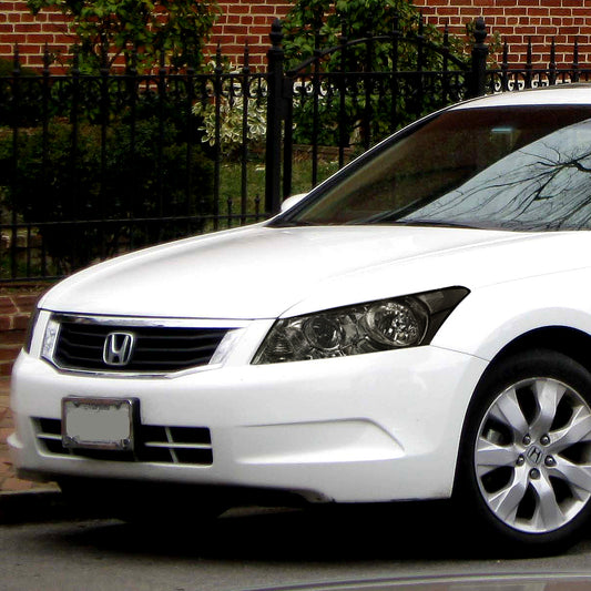 08-12 HONDA ACCORD SEDAN SMOKED HOUSING CLEAR CORNER HEADLIGHT HEAD LAMPS