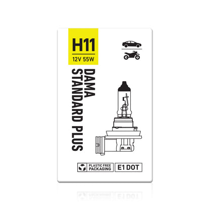 DAMA H11 31163OS OEM Standard Plus Halogen Bulbs 3200K 12V 55W | Pack of 10