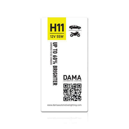 DAMA H11 31163OS OEM Standard Plus Halogen Bulbs 3200K 12V 55W | Pack of 10