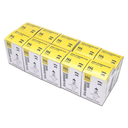 DAMA 9003 H4 31113OS OEM Standard Plus Halogen Bulbs 3300K 60/55W | Pack of 10
