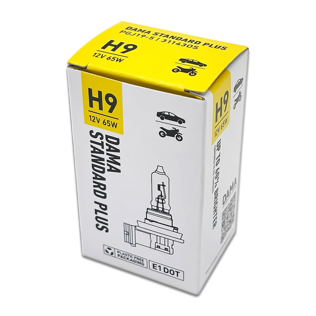 DAMA H9 31143OS OEM Standard Plus Halogen Bulbs 3400K 65W | Pack of 10