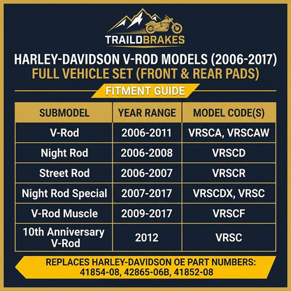 Harley-Davidson V-Rod 2006-2017 Ceramic Brake Pad Set