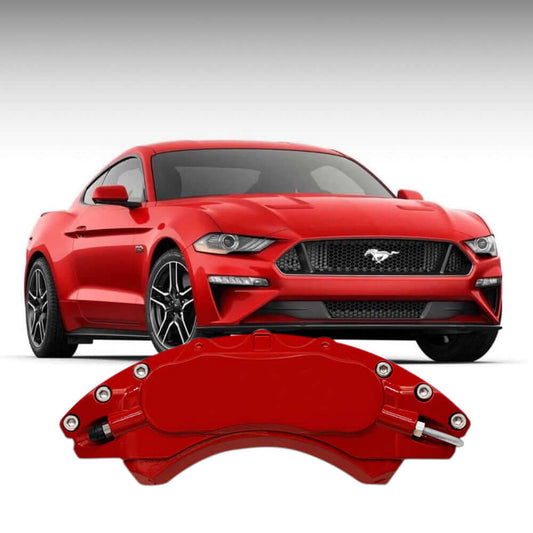 2015-2021 Ford Mustang EcoBoost Caliper Covers — Red &amp; Yellow