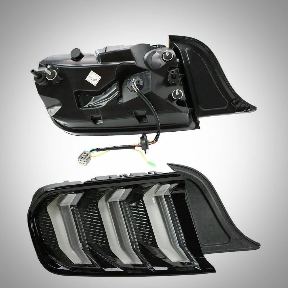2018-2023 Ford Mustang Sequential LED Tail Lights — Clear Lens