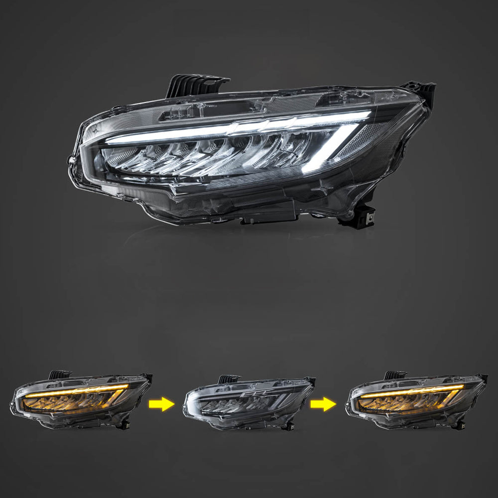 HRS 17-21 Honda Civic 10th Gen Hatchback FK7 LED Headlights