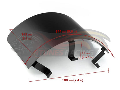Rtunes Racing Universal Air Intake Cone Filter Cover Heat Shield Stainless Steel Black Cover with Filter | Rtunes Racing | SHIELD-CK-RAFR