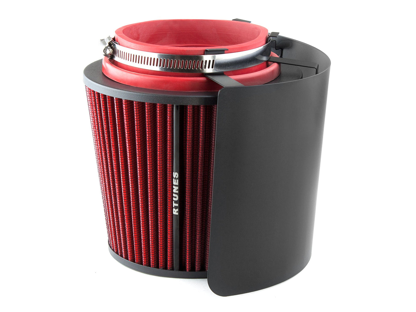 Rtunes Racing Universal Air Intake Cone Filter Cover Heat Shield Stainless Steel Black Cover with Filter | Rtunes Racing | SHIELD-CK-RAFR