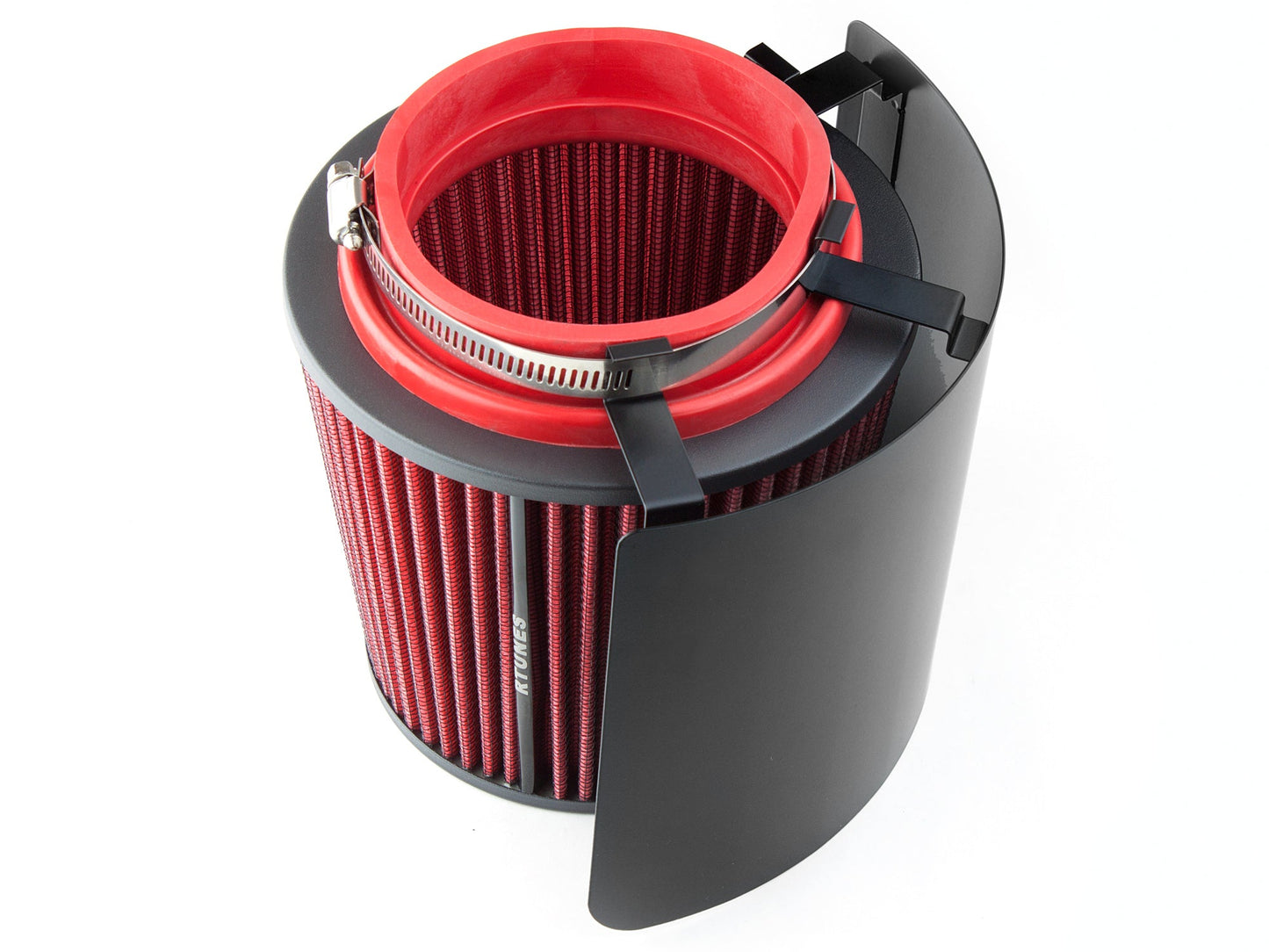 Rtunes Racing Universal Air Intake Cone Filter Cover Heat Shield Stainless Steel Black Cover with Filter | Rtunes Racing | SHIELD-CK-RAFR