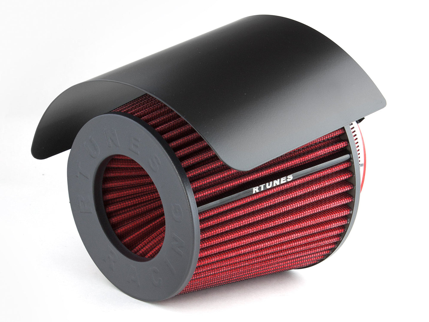 Rtunes Racing Universal Air Intake Cone Filter Cover Heat Shield Stainless Steel Black Cover with Filter | Rtunes Racing | SHIELD-CK-RAFR