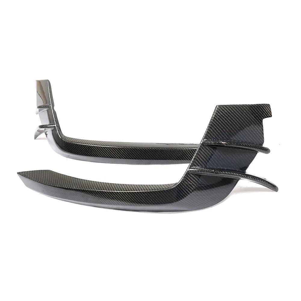 Audi A6 C7 S-Line / S6 Sedan Carbon Fiber A-Style Front Bumper Canard Fins 2015 - 2018