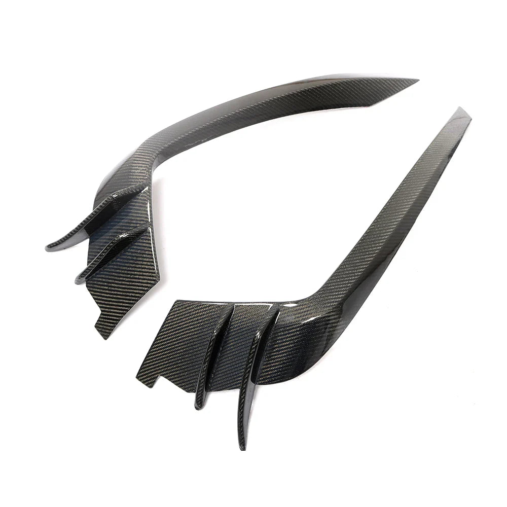 Audi A6 C7 S-Line / S6 Sedan Carbon Fiber A-Style Front Bumper Canard Fins 2015 - 2018