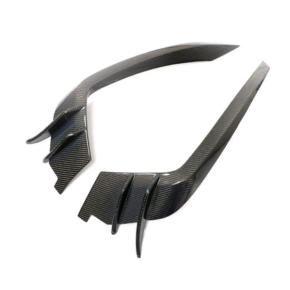 Audi A6 C7 S-Line / S6 Sedan Carbon Fiber A-Style Front Bumper Canard Fins 2015 - 2018