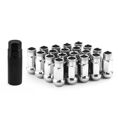 GEN PERFORMANCE Forged Steel Open-End Racing Lug Nuts with Key – M12x1.5 / M12x1.25 (20 Piece Set)