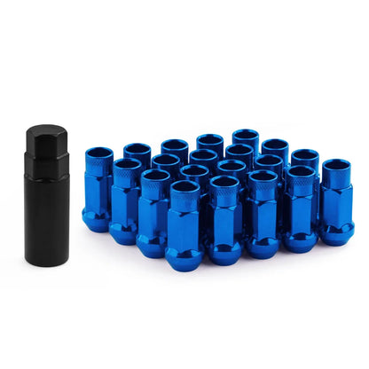 GEN PERFORMANCE Forged Steel Open-End Racing Lug Nuts with Key – M12x1.5 / M12x1.25 (20 Piece Set)