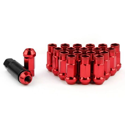 GEN PERFORMANCE Forged Steel Open-End Racing Lug Nuts with Key – M12x1.5 / M12x1.25 (20 Piece Set)