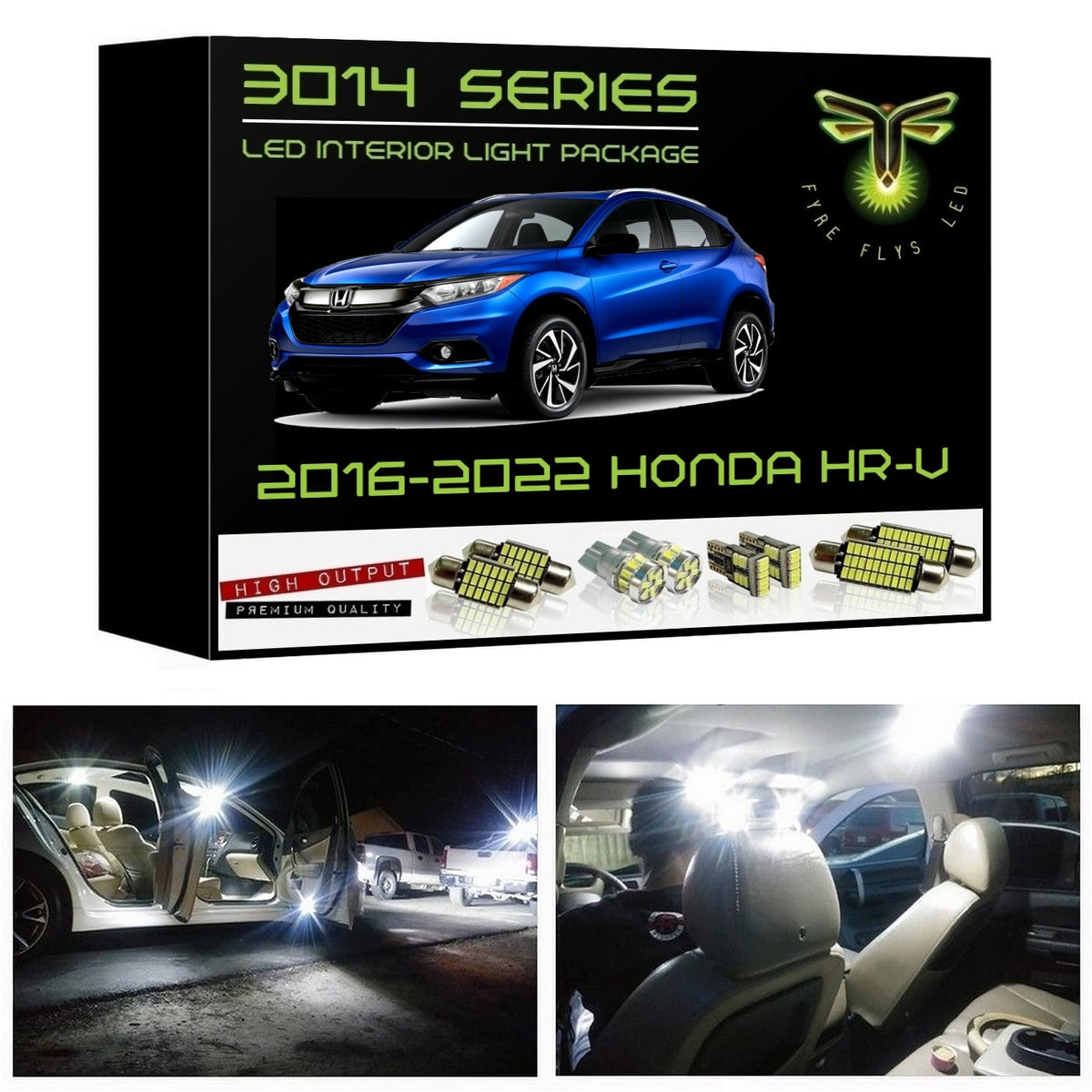 2016-2022 Honda HR-V Super Bright 3014 Series LED interior light kit