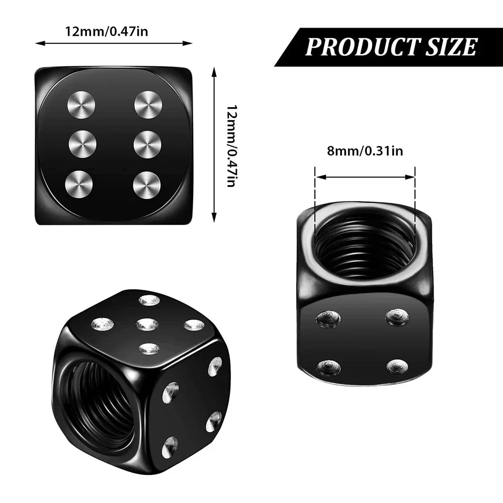 AUTCOAT 4Pcs Aluminum Alloy Tire Valve Stem Dust Caps | Set of 4 for Car Truck Motorcycle Bike