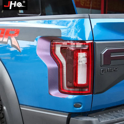 JHO Gradient Carbon Grain Headlight & Tail Lamp Decal for Pickup Trucks | Vinyl Trim