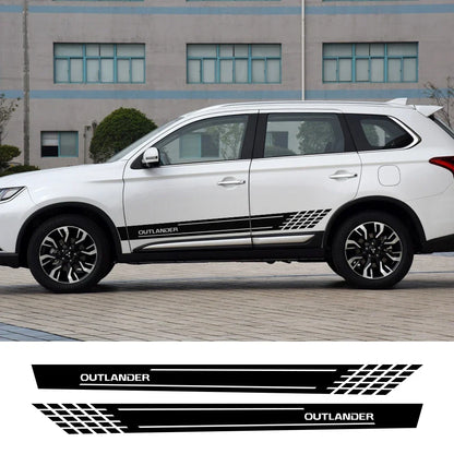 Door Side Skirt Stripe Decal for Mitsubishi Outlander | 2-Piece Vinyl Sticker Kit