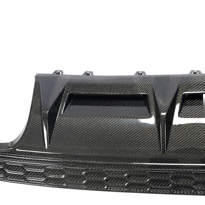 Audi A3 8V S-Line Sedan Carbon Fiber Gloss Black Rear Bumper Diffuser Lip 2016