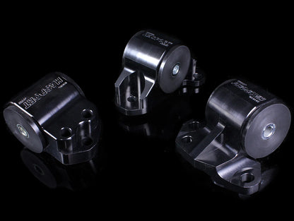 Hasport Billet Black Replacement Mounts (3-Bolt) – 1994-2001 Acura Integra / 1992-1995 Civic / 1994-1997 Del Sol