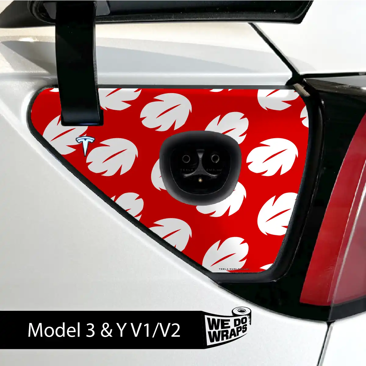 Hawaiian Tesla Charge Port Wrap | Model 3