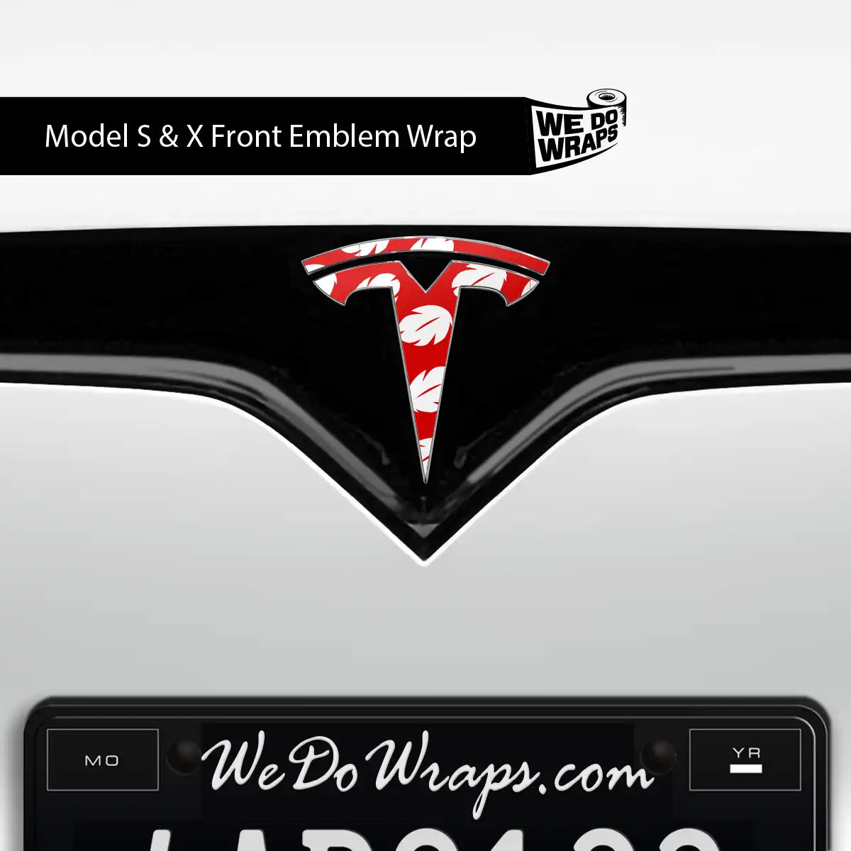 Hawaiian Tesla Emblem Decals (Front + Back) | Model X
